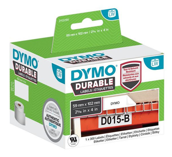 Picture of Dymo Durable Labels 59mm X 102mm (300 per pack)